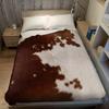 Brownish White Mottled Texture Flannel Blanket Warm Soft Halloween Christmas Couch Warm Cozy Decorative Decor For All Season