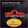 2 Pezzi Luci di Benvenuto per Portiera Auto Proiettore Logo LED Luci Ombra Fantasma Styling Per Renault Dacia Koleos Clio Laguna 2 Megane 2 3 Duster Logan Captur