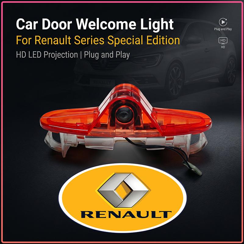 2 Pezzi Luci di Benvenuto per Portiera Auto Proiettore Logo LED Luci Ombra Fantasma Styling Per Renault Dacia Koleos Clio Laguna 2 Megane 2 3 Duster Logan Captur