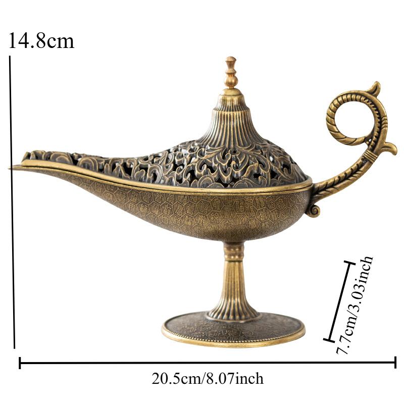 Aladdin Genie Lamp Incense Burner Made of Alloy Material Ideal for Tea Ceremony Decoration and Incense Use