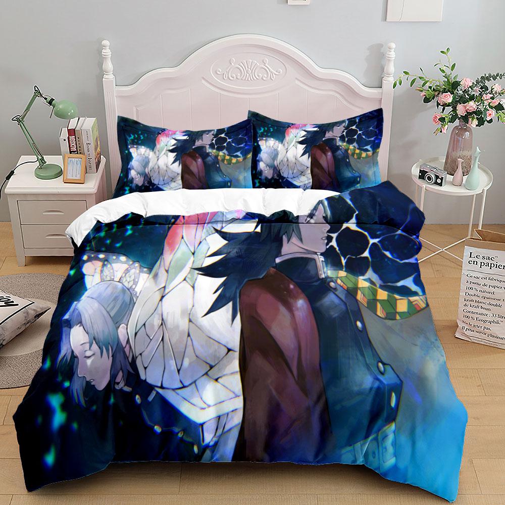 Inosuke Boys Duvet Cover Set EU Single Double King US Twin Full Queen Size slayer Bedclothes