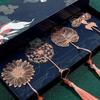 Chinese Style Handmade Book Mark Golden Lotus Sunflower Bookmarks Reading Marker For Book Lover Gifts For Friend