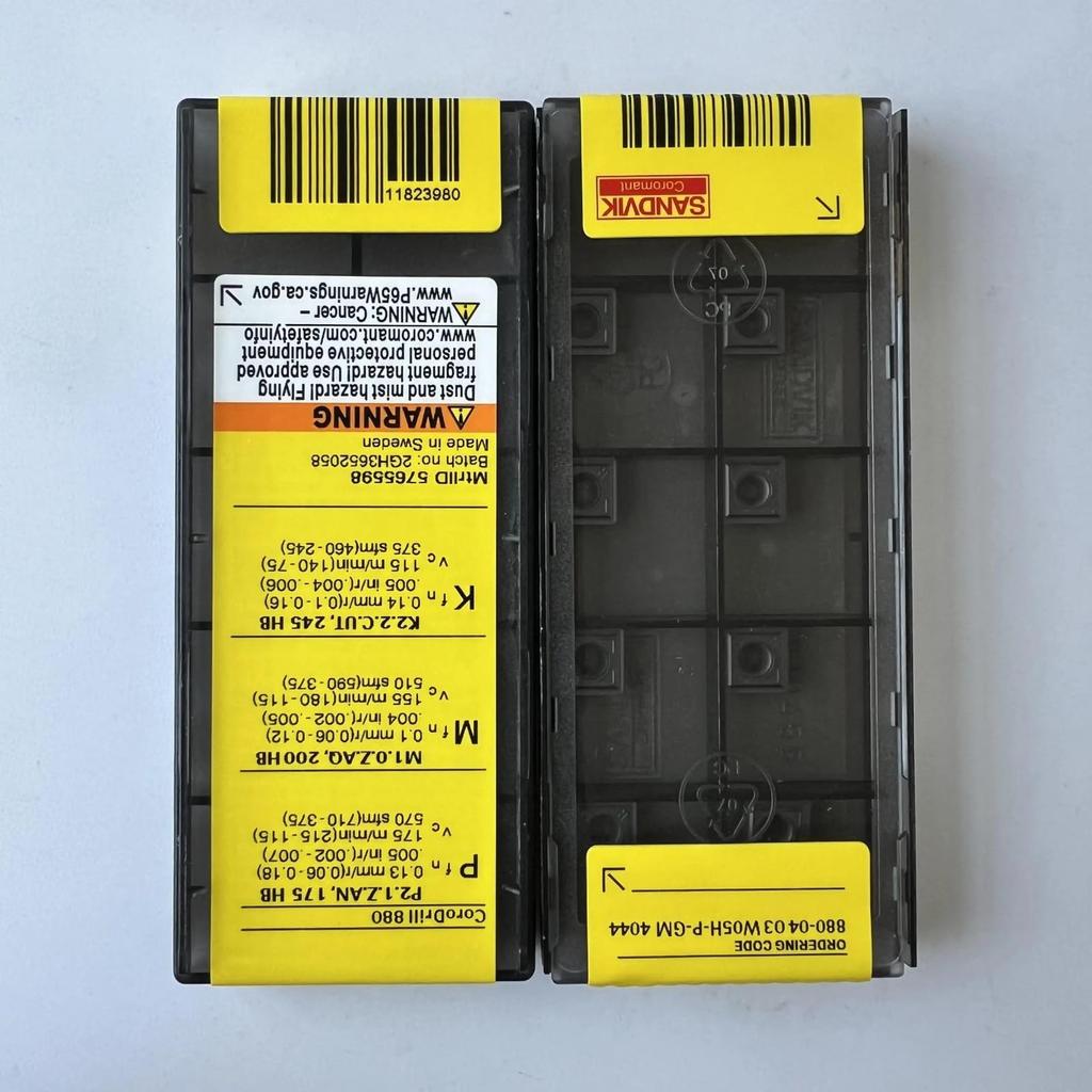 Original Sandvik / 880-0403W05H-P-GM 4044 / CNC Lathe Carbide Blade 10 PCS