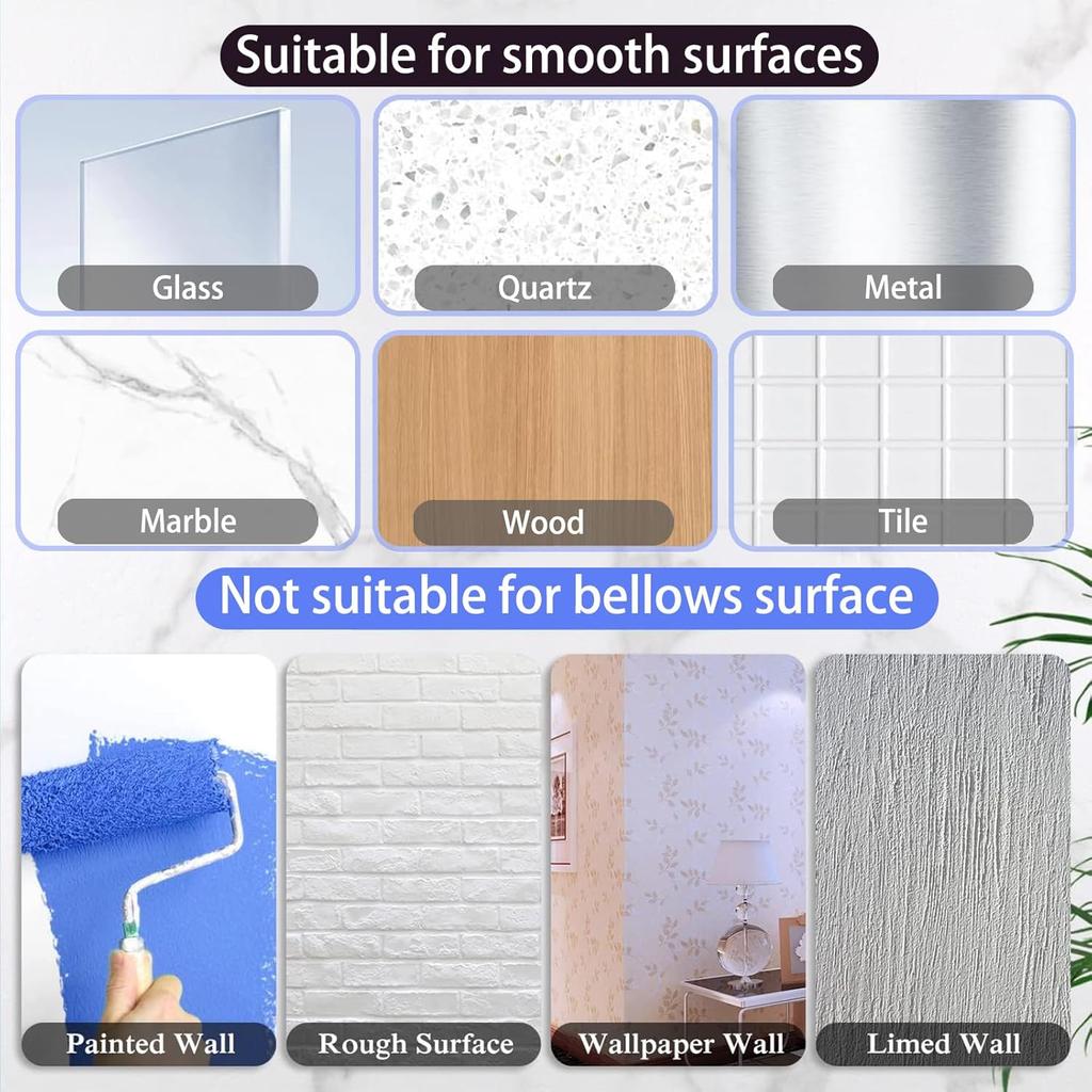 16-Pack Shower Caddy Adhesive Replacement, Transparent Adhesive Hooks Stickers, Strong Hook Strip for Shower Caddy Basket Shelf, Soap Holder,