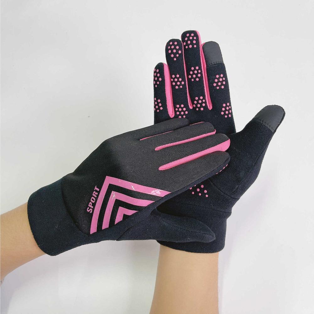 Warm gloves women's winter velvet thickened suede autumn and winter cold touch screen new cycling skiing gloves
