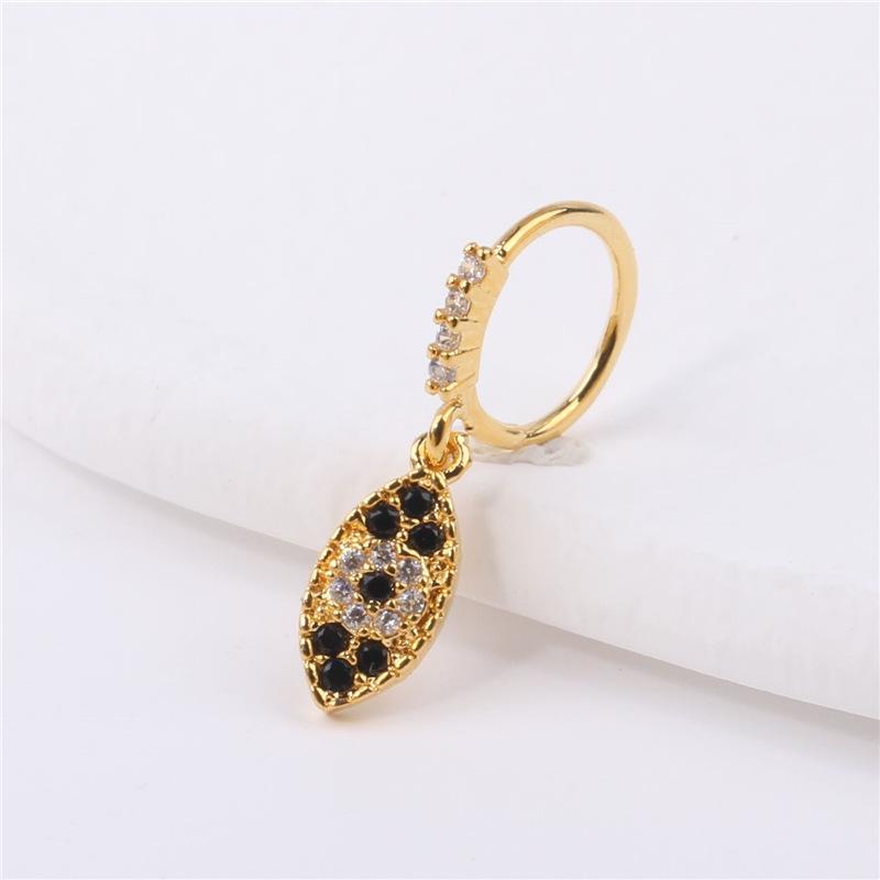 

Women S Pendant Nose Ring Demon Evil Eye Diamond Full Diamond Nose Ring Pendant Cartilage Earrings