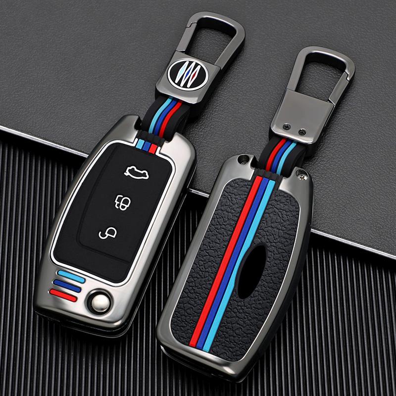 1x Çinko Alaşımlı Anahtar Kutu Ford Fiesta Odak 2 Ecosport Kuga Escape Falcon B-Max C-Max Eco Sport Galaxy 3 Düğme Çevirme Anahtar Kapağı