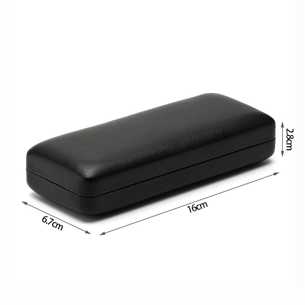 Unisex Glasses Box Black Lychee Pattern PU Leather Eyewear Protector Cover Reading Glasses Case Women Men Sunglasses Case