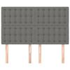 VidaXL Headboards 4 Pcs Dark Grey 72x5x78-88 Cm Fabric3116765