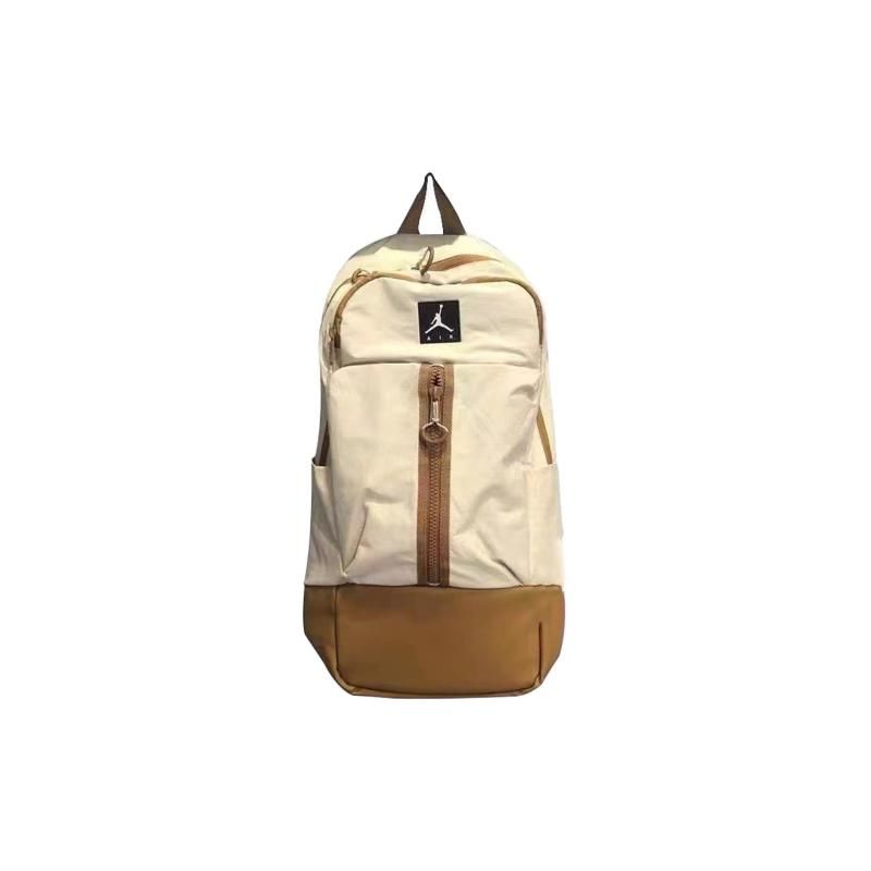 Jordan Sports Leisure Training Large Capacity Reflective Color Block Jumpman Logo Polyester Basketball Backpack Unisex Backpack Khaki DJ5644-705 Khaki