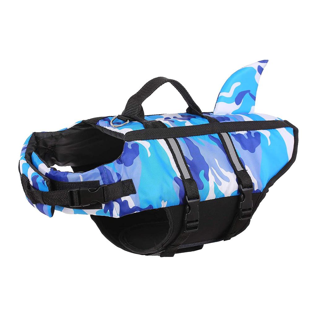 Dog Life Vest Safety Swimsuit Save Handle for Small Medium Dogs Swimming Vest with Reflective Stripes Flotation Suit