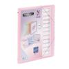 Trieur - Viquel - Propysoft - 12 Compartiments - Fermeture Élastique - Rose Translucide