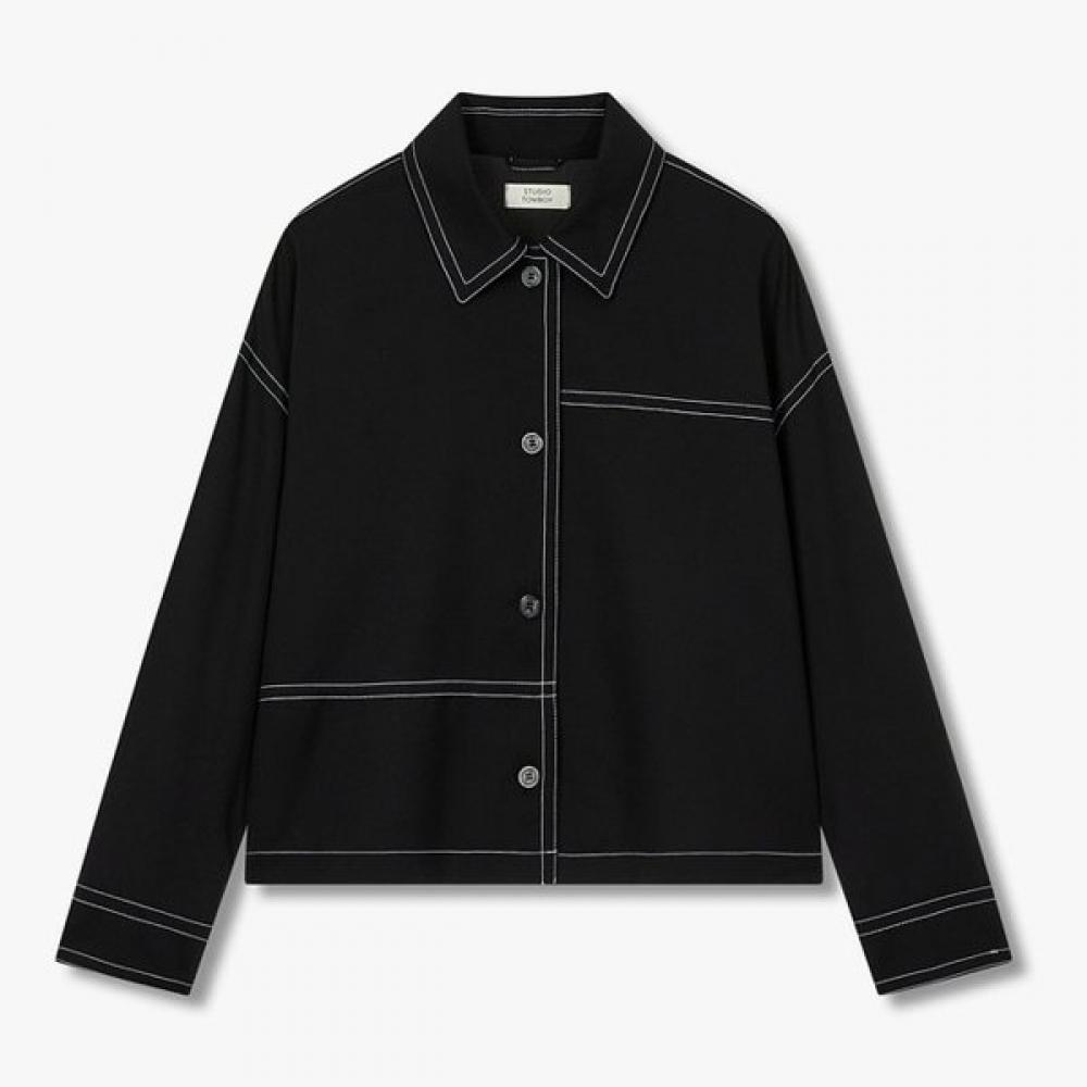 Studio Tomboy Color Stitch Blouse 9176321882 blacks/OS
