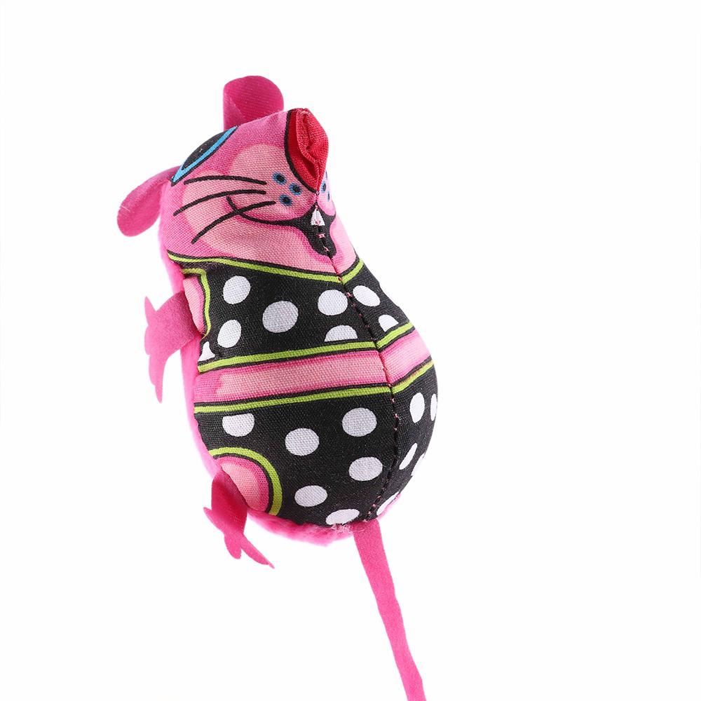 Color Sound Squeaker Canvas Stuffed Toys Colorful Cat Mouse Toys Catnip Chew Biting Toys Pet Toys