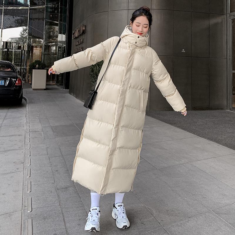 

Женские зимние пальто, длинные толстые теплые парки, бежевая, черная стеганая куртка L бежевый