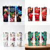Cartoon Pattern 5d 40oz Car Travel Insulated Mug With Handle For Outdoor Activities