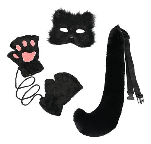 Therian Mask And Tail For Women And Girls, Cat Mask For Ni