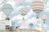 Children's photo wallpaper balloons with animals in the clouds DWK236 200x135