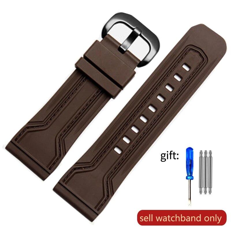 Силиконовый ремешок для часов Seven Fridays M1P1S1Q1 мужской коричневый женский — фото 8