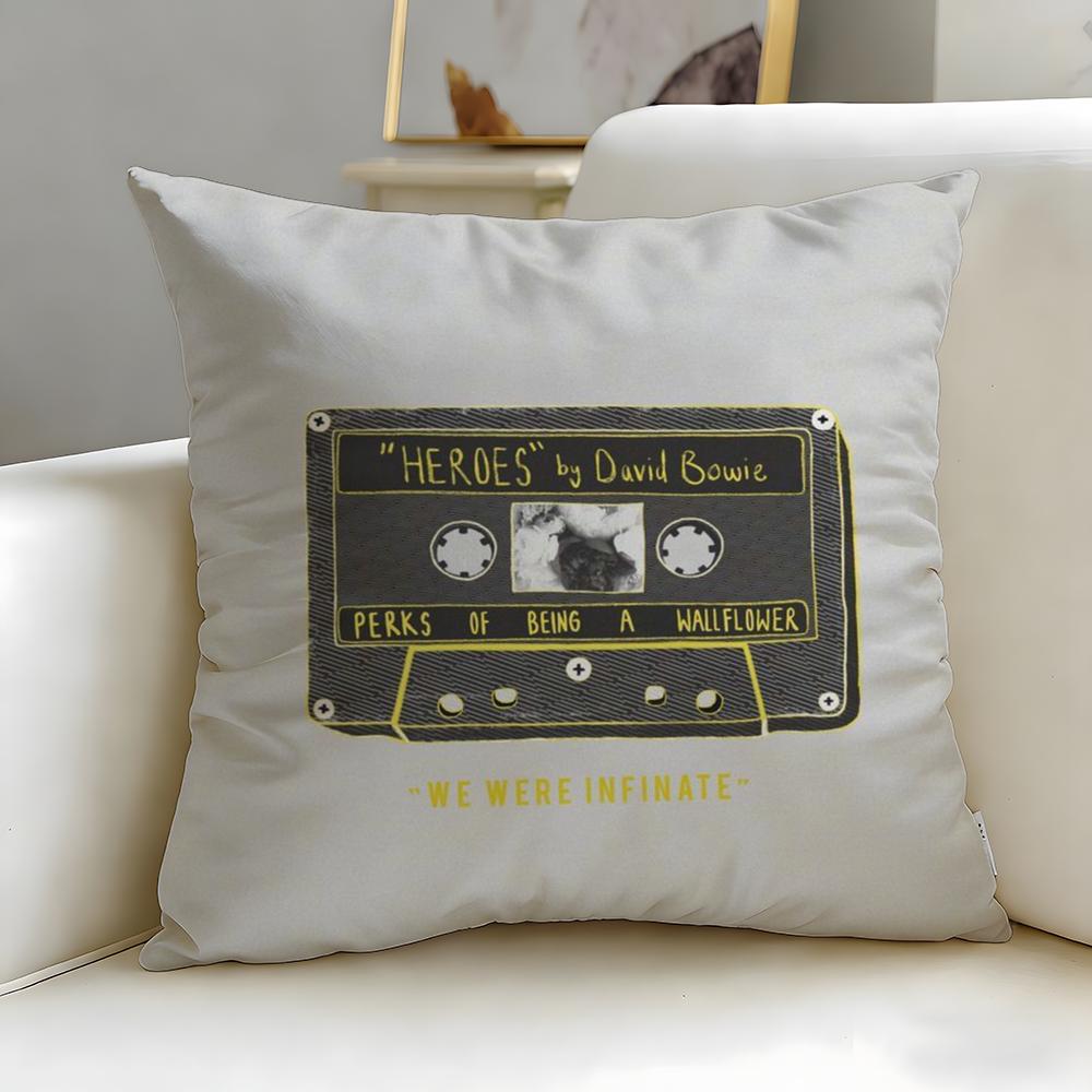 Hot Tthe Perks of Being a Wallflowered Cushion Cover Soft EasyWash Pillow Case Versatile for Couch Bed Travel and Office
