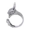 Gothic Punk Rabbit Ring Rabbit Shape Open Finger Rings Adjustable Finger Rings