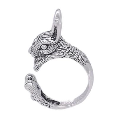 Anello Gotico Punk con Coniglio Forma di Coniglio Anelli a Dita Aperte Anelli Regolabili per Dita