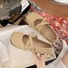 Soft-soled single shoes women's new round-headed gentle fairy flat-soled Mary Jane shoes
