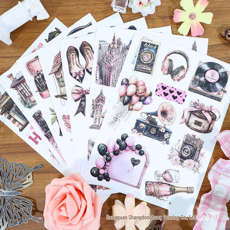 Cross-Border Pet Sticker Pack: European & American Alice Art for Junk Journals & Collages