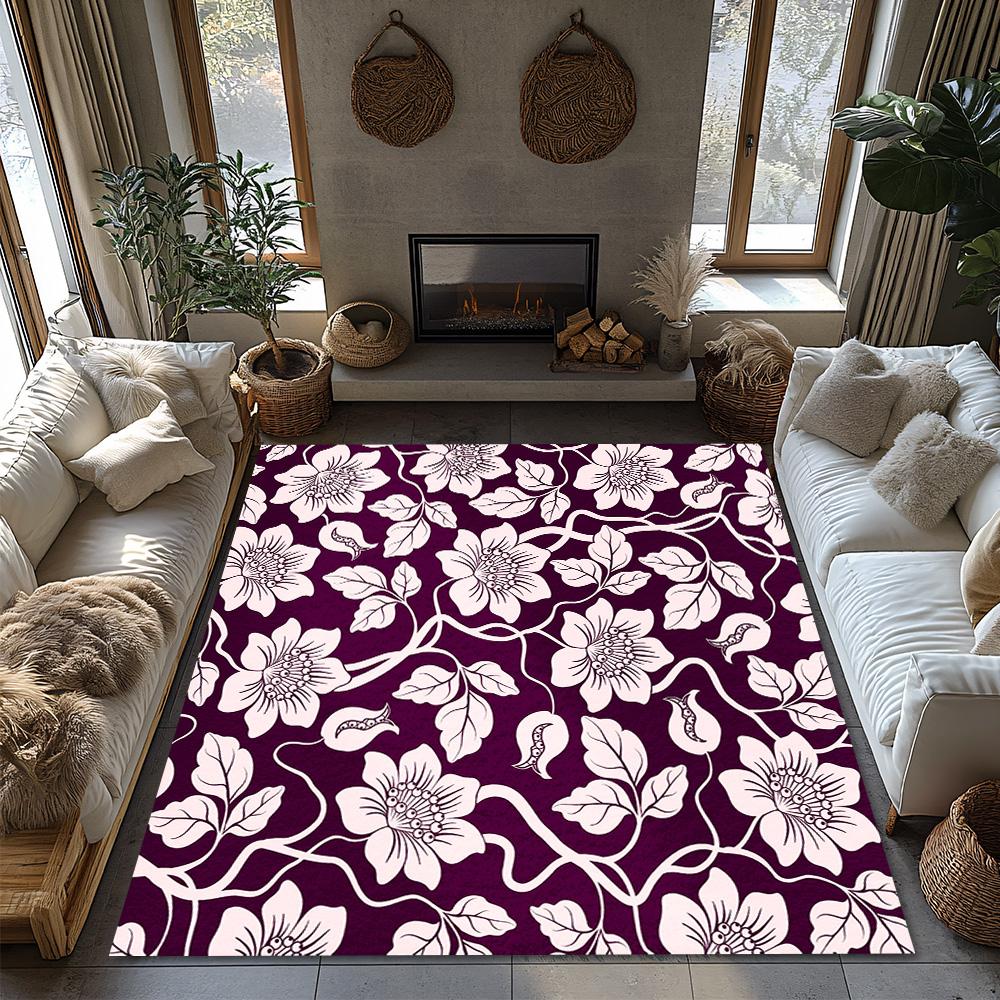 Floral Area Rug Vintage Persian Style Non Slip Floor Mat Living Room Bedroom Home Decor Modern Carpet Washable Doormat