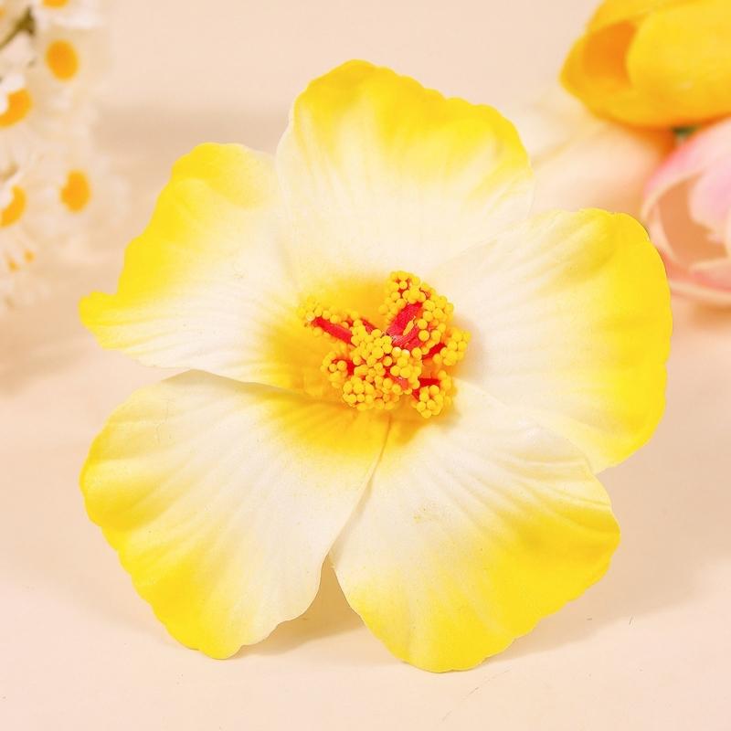 5 Pieces Tropical Flower Hair Clip for Women Girls Lightweight Comfortable Hair Ornament Secure Grip Cloth Fabric