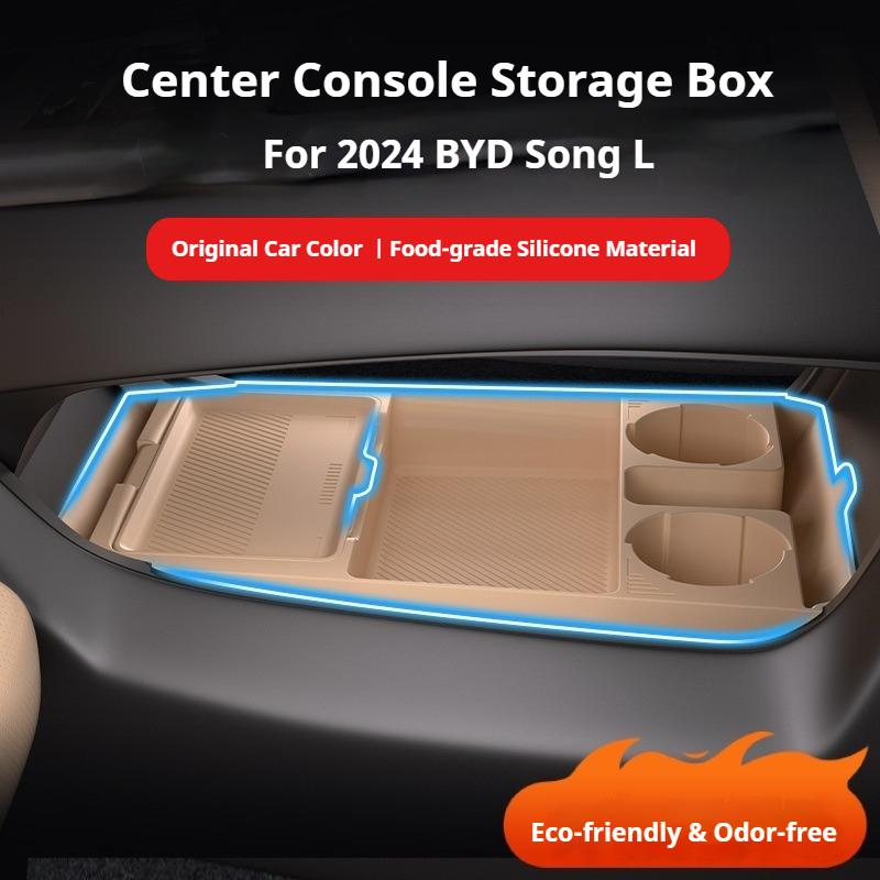 For 2024 BYD Song Ldmi Car Center Console Modification Anti-slip Pad Central Control Lower Storage Box Car Interior Accessories