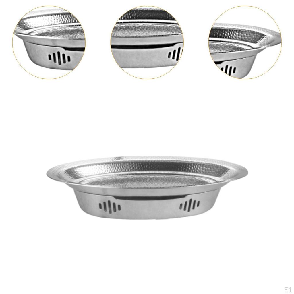 Grill Roasting Pan Stainless Steel Chafing Dish Serving Plate Food Platter for Parties