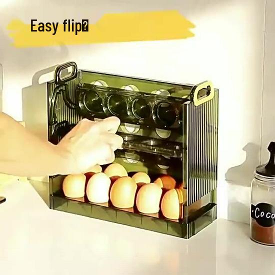 Luxury Foldable Egg Storage Rack - Refrigerator Side Door Organizer