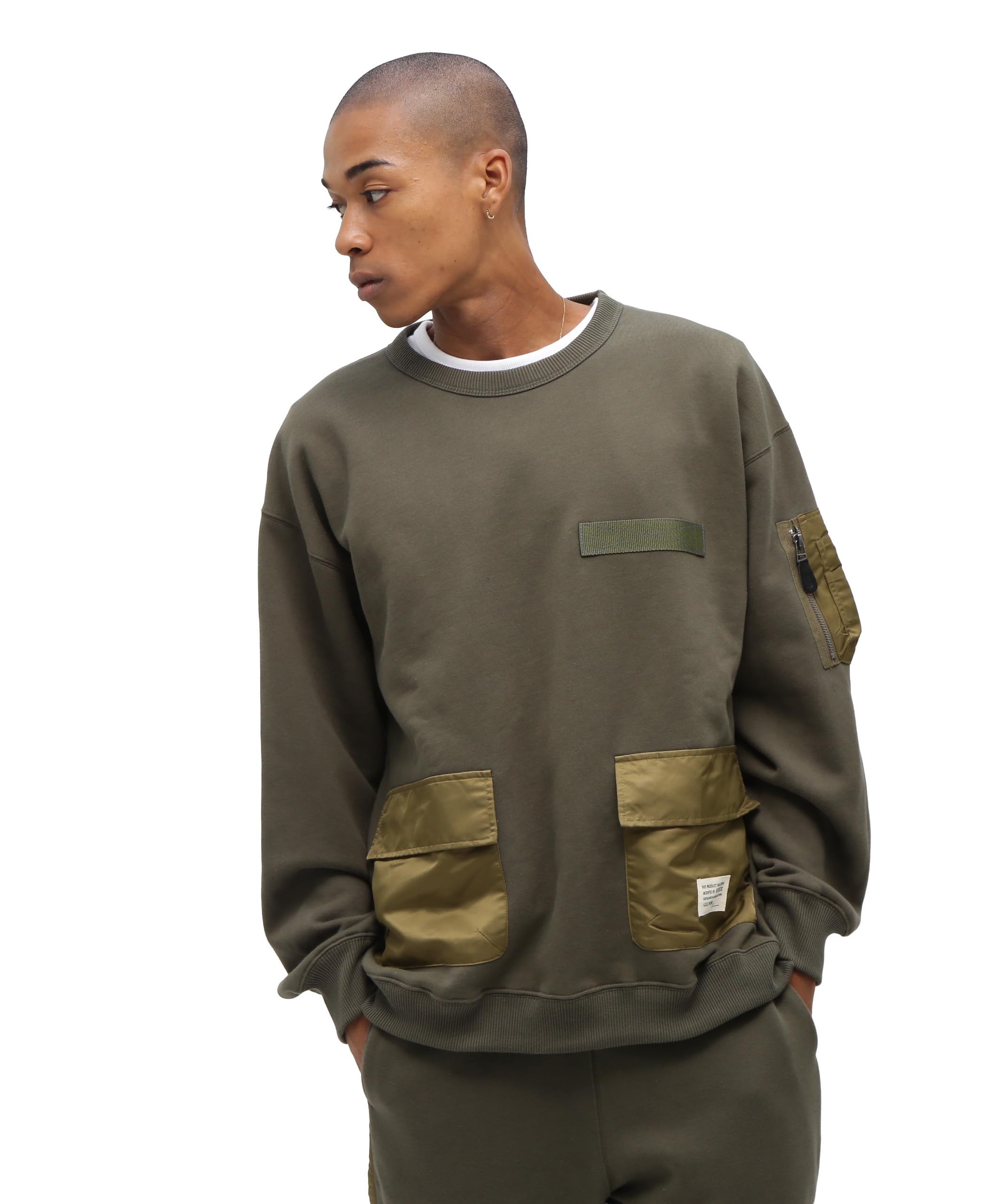 AVIREX TACTICAL CREWNECK SWEAT L 350 dark green 783-5932006