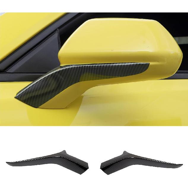 RT-TCZ Rearview Side Mirror Decoration Trim Cover Accessories for Chevrolet Chevy Camaro 2017 2018 2019 2020 2021 2022 (Carbon Fiber Grain)
