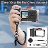 Schnellwechsel Xplorer Griff-Kit Metallkäfig Auslöseknopf Aluminiumlegierung Street Grip Griff mit Cold Shoe für DJI Osmo Action 6