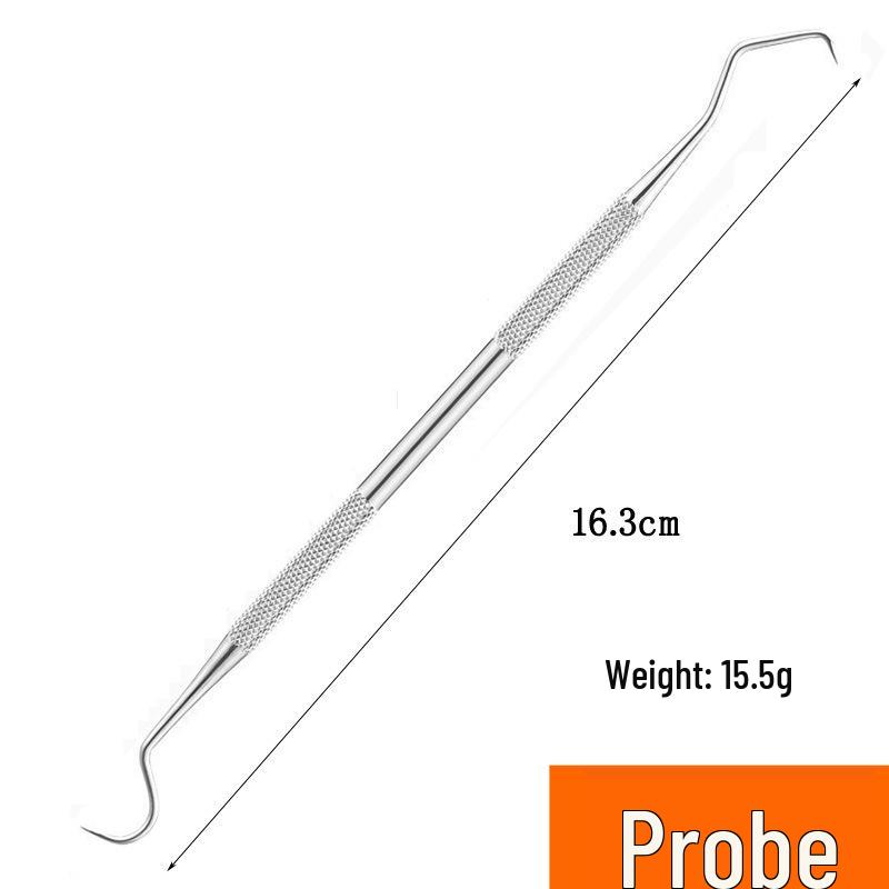 Dental Tools Kit: Stainless Steel Teeth Cleaner, Probe, Pick & Excavator for Oral Care