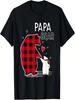 Papa Bär Weihnachtspyjama Rot Kariert Familien T-Shirt