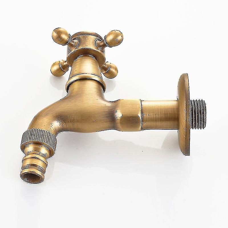 Vintage Single Handle Cold Water Faucet G1/2 - Wall Mounted Bathroom Sink Mop Faucet (Bronze)