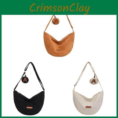 Urban Minimalist Corduroy Tote Bag With Zipper Closure For Daily Use