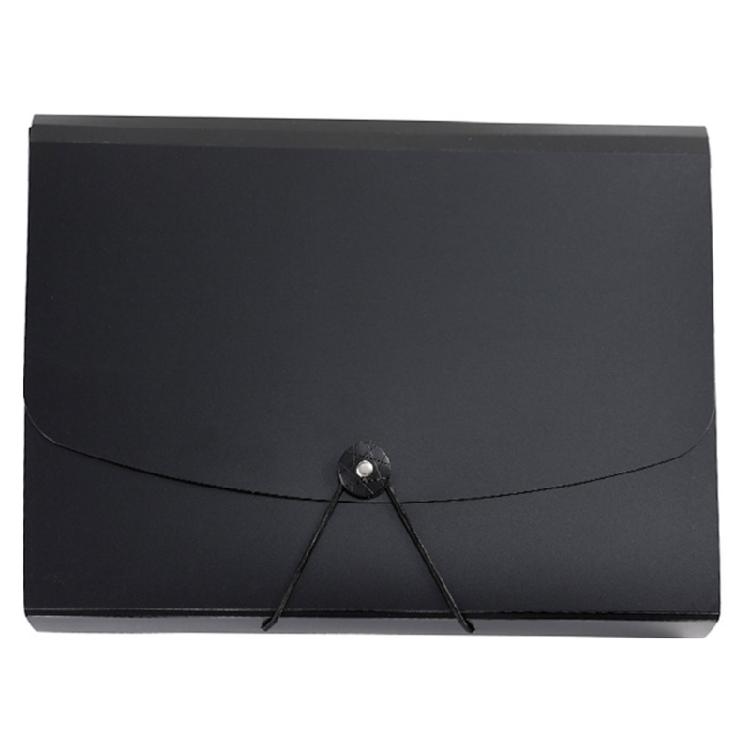 Многослойная сумка-органайзер для документов формата А4, расширяемая папка-гармошка с эластичной застежкой чёрный