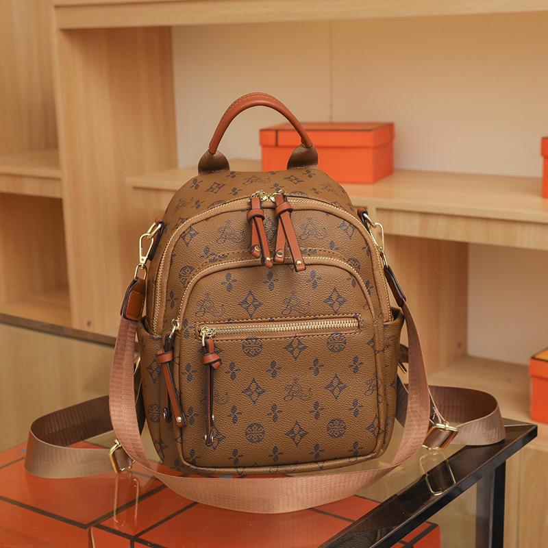 Dámský batoh s retro potiskem: Stylový, Velkokapacitní, Třícestný Módní pro Cestování a Výlety