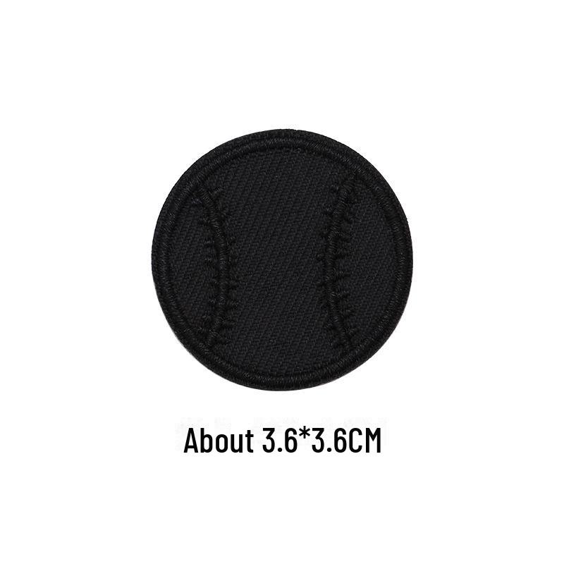 Black Self-Adhesive Embroidery Patch for DIY Clothes Repair and Decoration