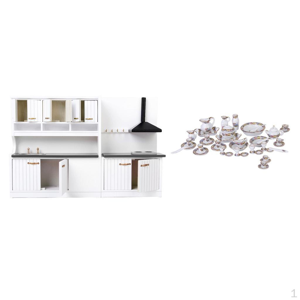 Puppenhaus-Zubehör: Großer Weißer Porzellan-Krug, Miniatur Für Küche & Esszimmer, Maßstab 1:12