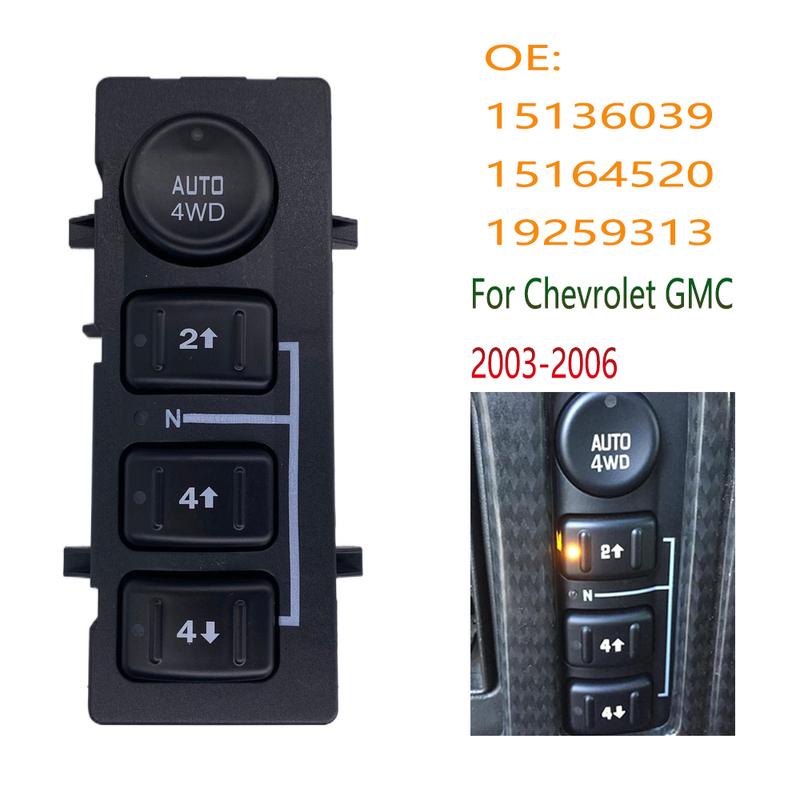 4WD 4x4 Wheel Transfer Case Selector Button Dash Switch for Chevrolet Silverado Suburban For GMC Yukon 2003-2006 Car Accessories