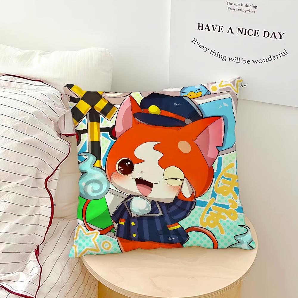 cute cartoon game anime Yo kai w-Watch Komasan Comfortable soft Pillow Case for Sofa Living Room Home Decor Protective Covers