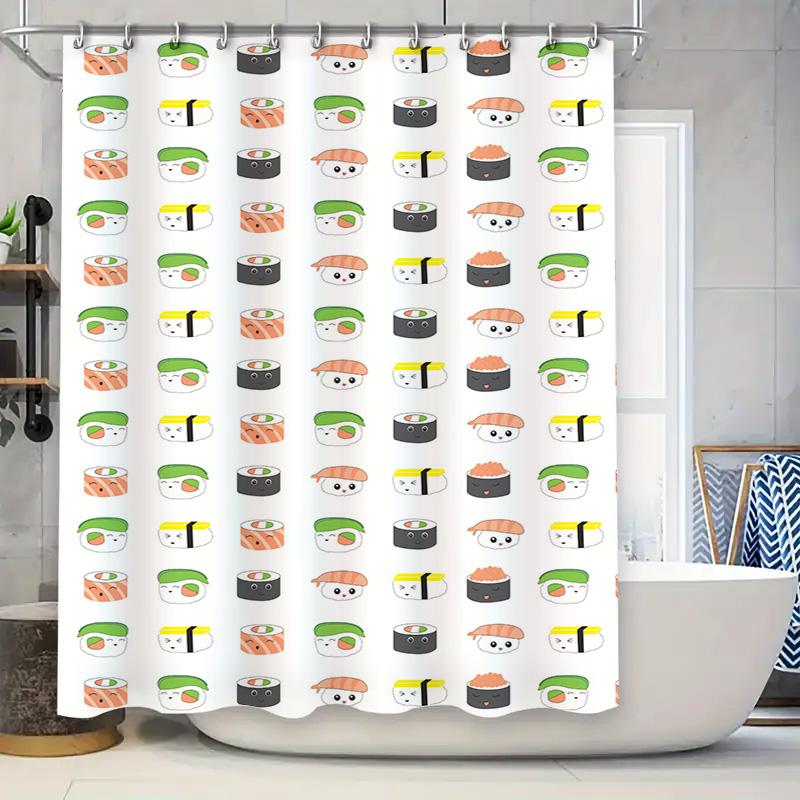 

White Dog Silhouette Shower Curtain Decorate Your Bathroom In Style W60H190(CM)-1 Pcs