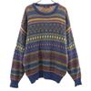 90s Old Fair Isle Pattern Long Sleeve Sweater L Knit Men's Used