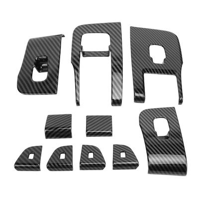Car Window Control Switch Panel Cover Stylish Accurate Fit Strong Protection for Highland LHD Cars Glossy Carbon Fiber