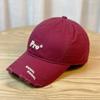 New Style Korean Version of Baseball Cap for Women Small Hard Top Showing Face Stylish Peaked Cap with Big Face and Wide Brim